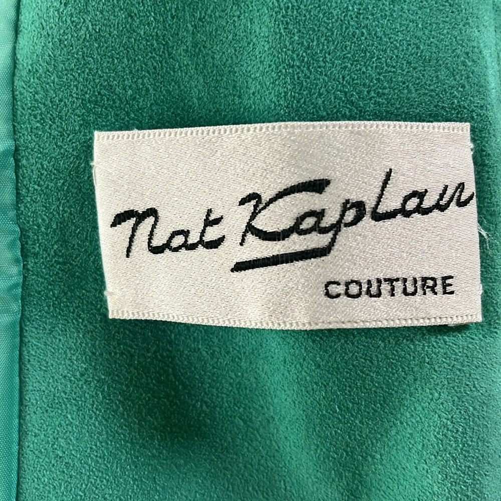Like new genuine soft suede duster!coat  sz M green - Picture 2 of 4